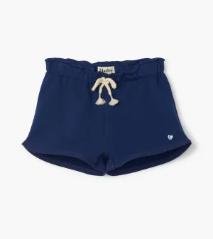 Girls Blue Paper Bag Shorts -Hatley