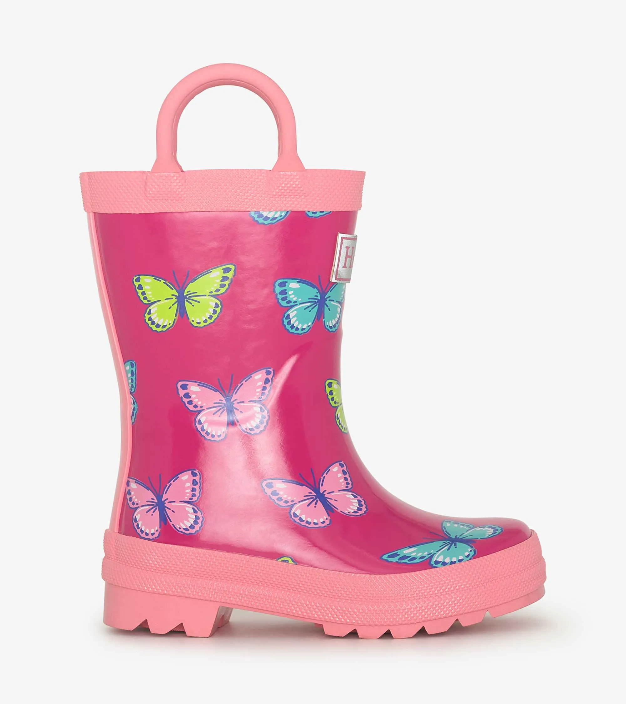 Girls Bold Butterflies Rain Boots with Handles -Hatley