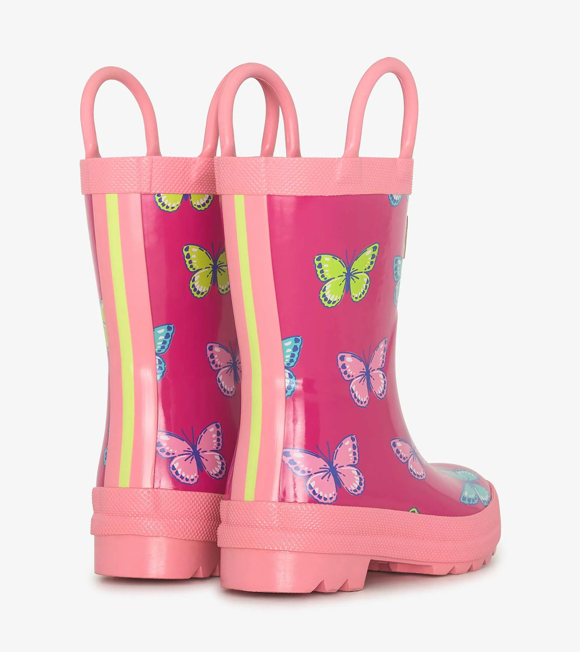 Girls Bold Butterflies Rain Boots with Handles -Hatley