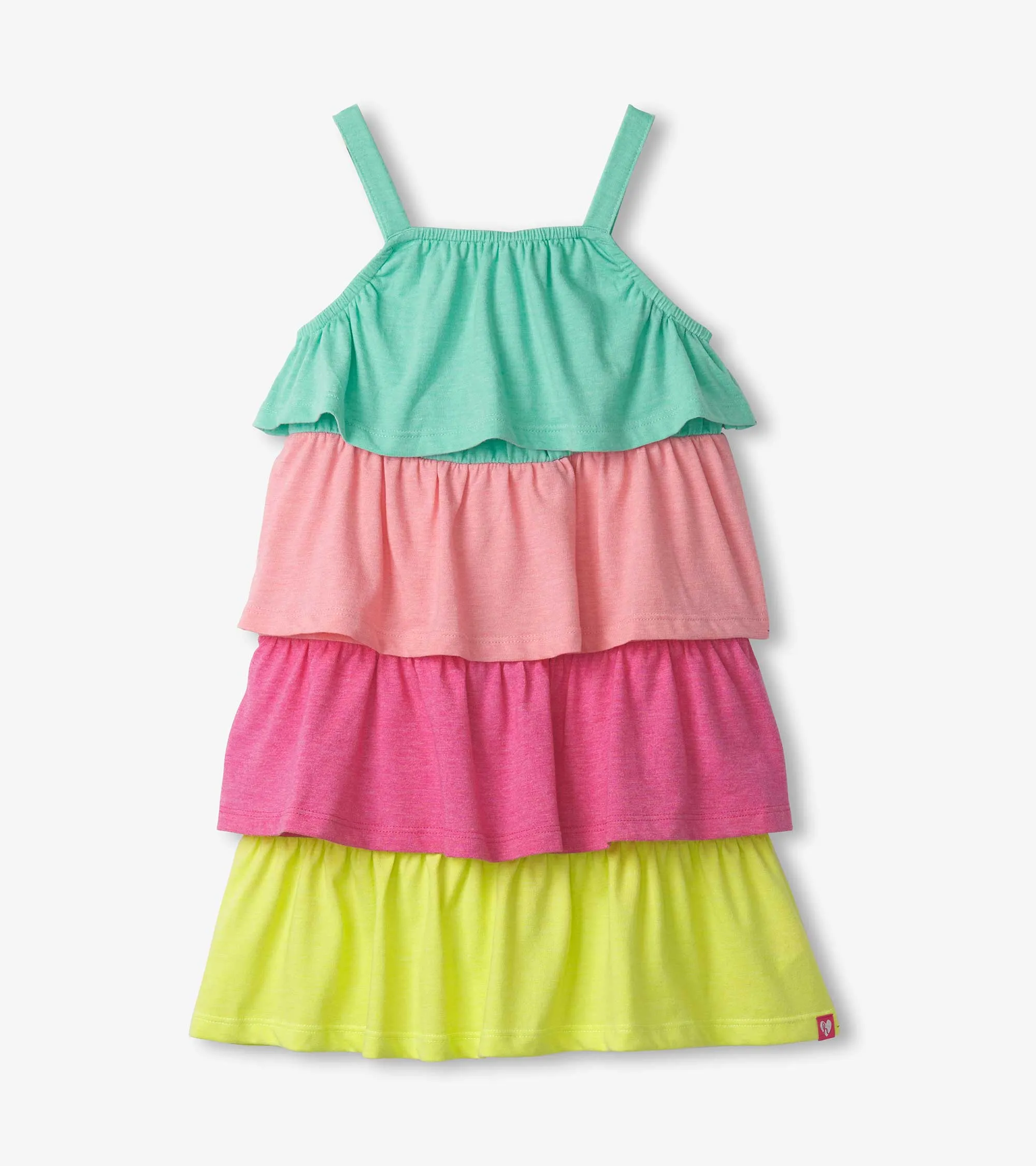 Girls Bright Rainbow Tiered Dress -Hatley