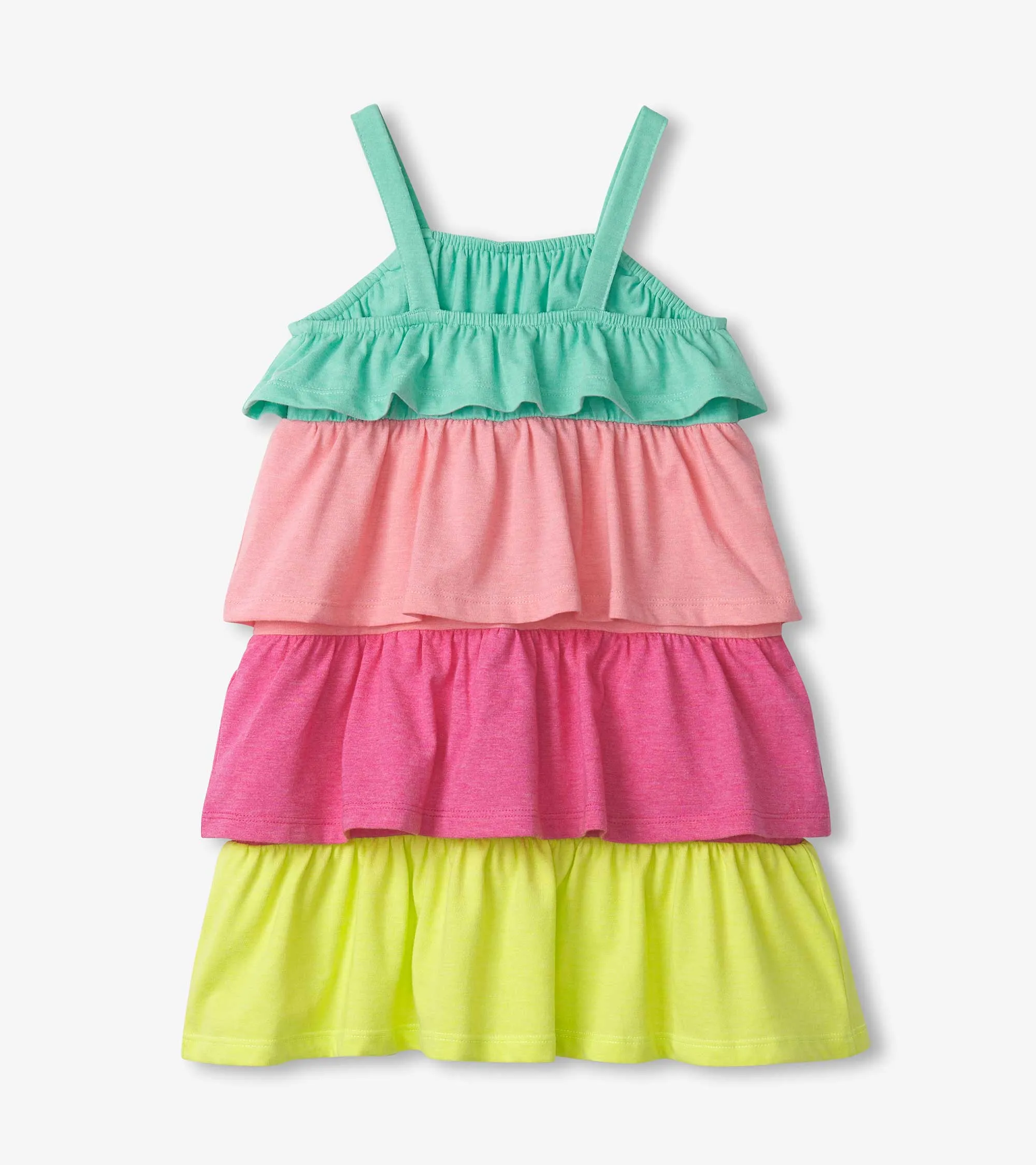 Girls Bright Rainbow Tiered Dress -Hatley
