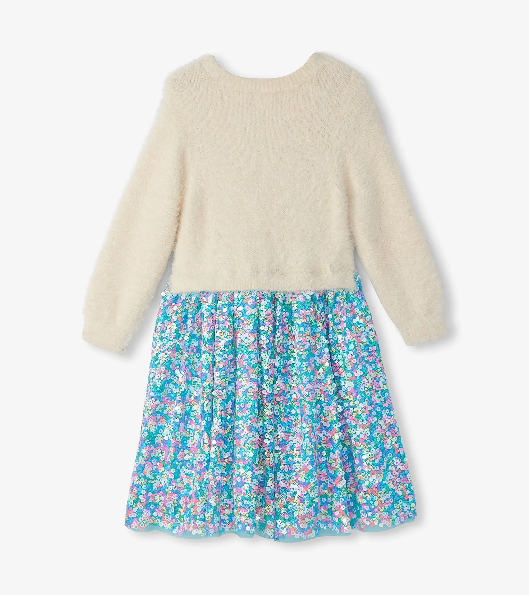 Girls Cami Lace Fuzzy Mixed Sequin Skirt Dress -Hatley