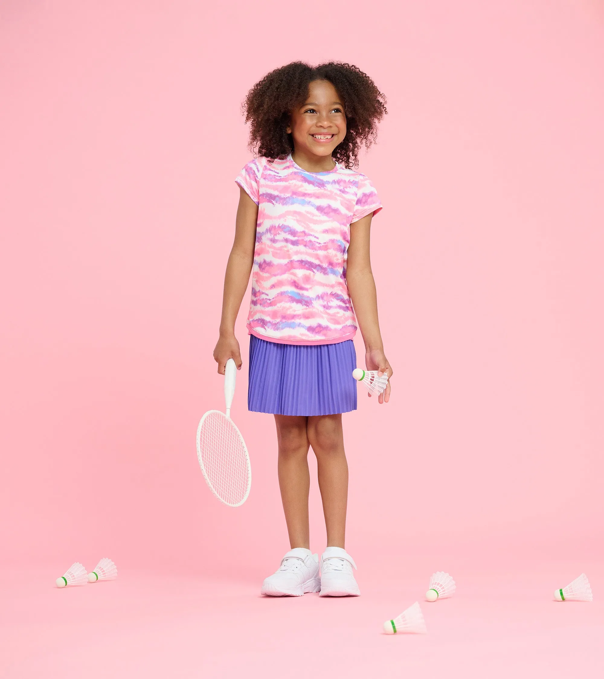 Girls Candy Ombre Mesh Trim T-Shirt -Hatley