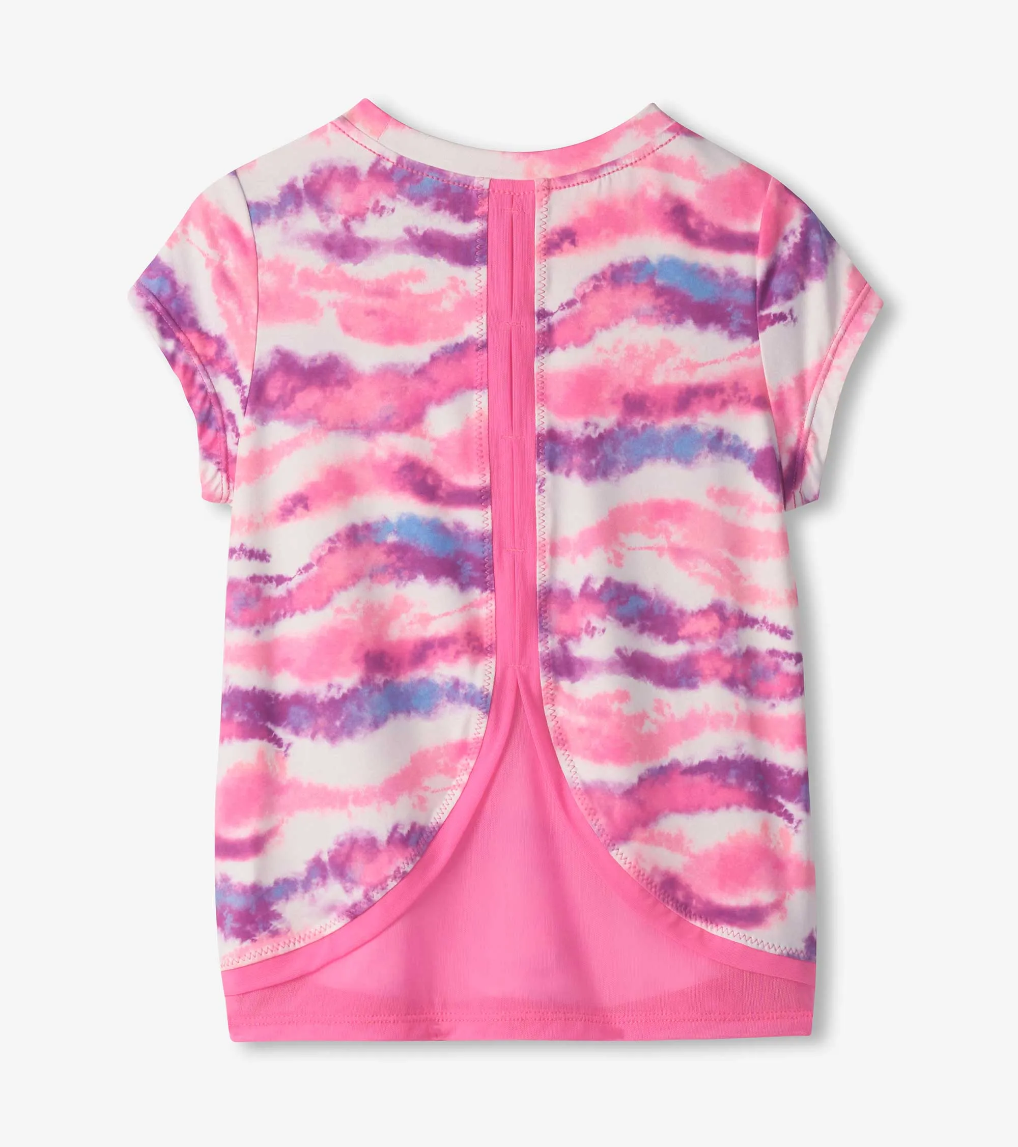 Girls Candy Ombre Mesh Trim T-Shirt -Hatley