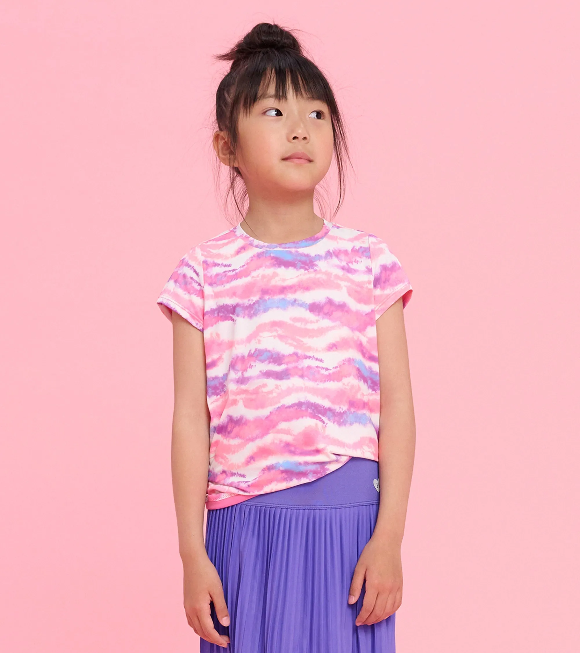 Girls Candy Ombre Mesh Trim T-Shirt -Hatley