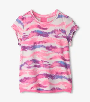 Girls Candy Ombre Mesh Trim T-Shirt -Hatley