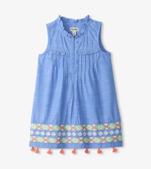 Girls Chambray Pintuck Dress -Hatley