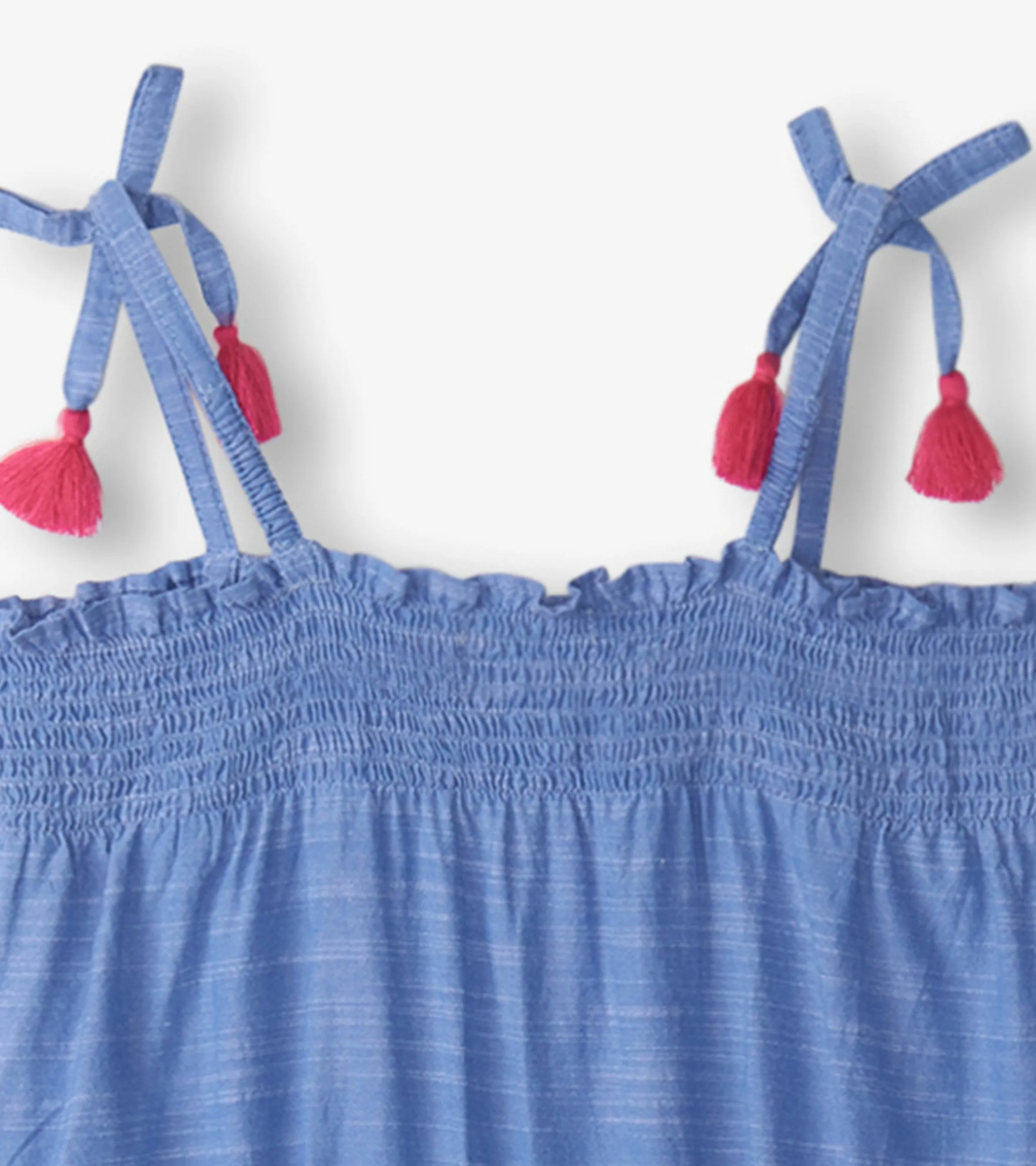 Girls Chambray Smocked Jumpsuit -Hatley