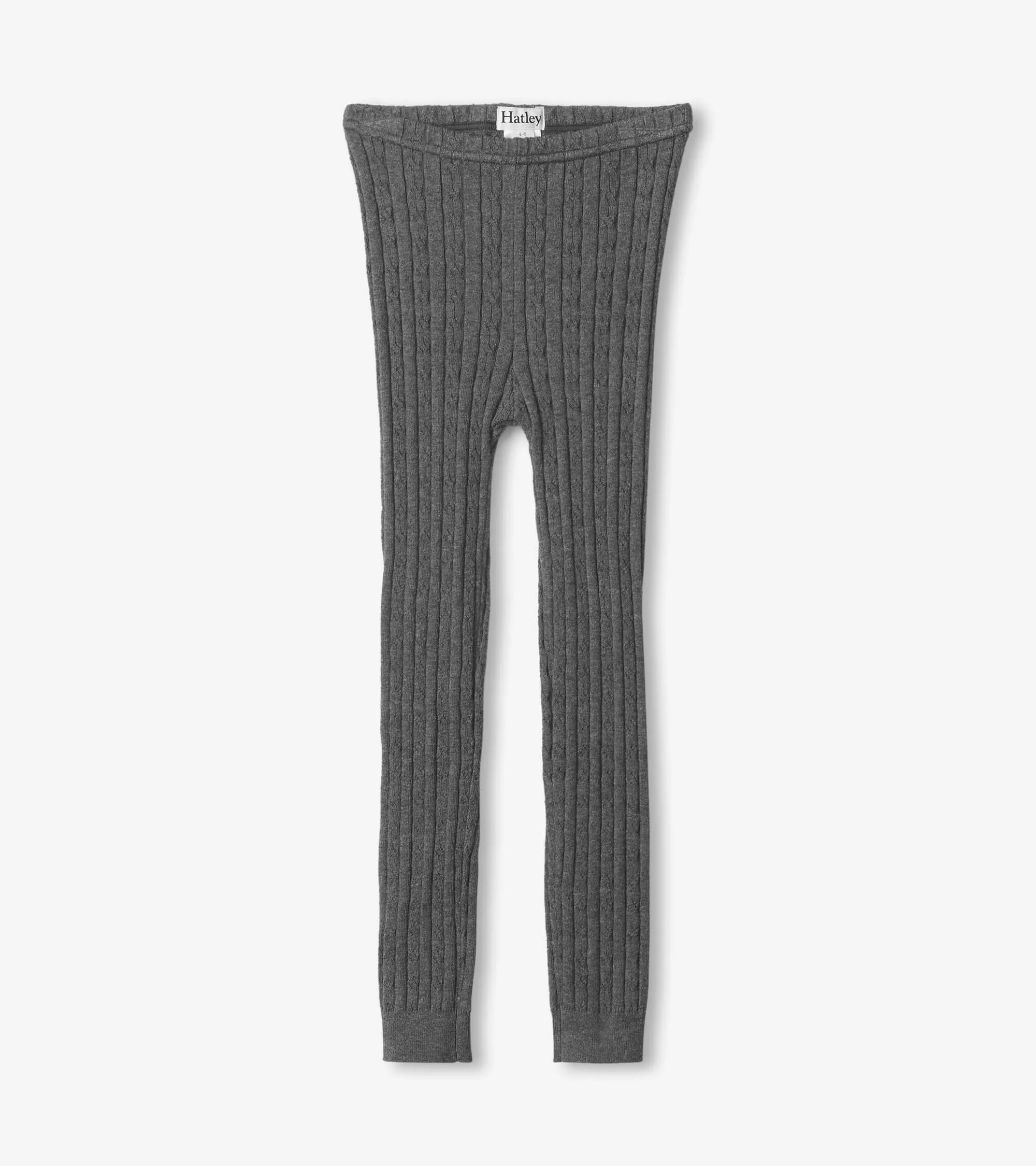 Girls Charcoal Cable Knit Tights -Hatley