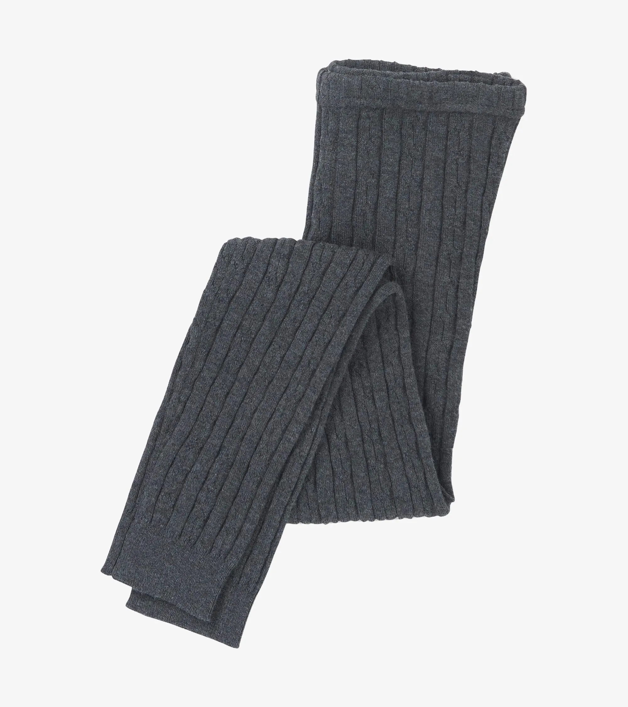 Girls Charcoal Cable Knit Tights -Hatley