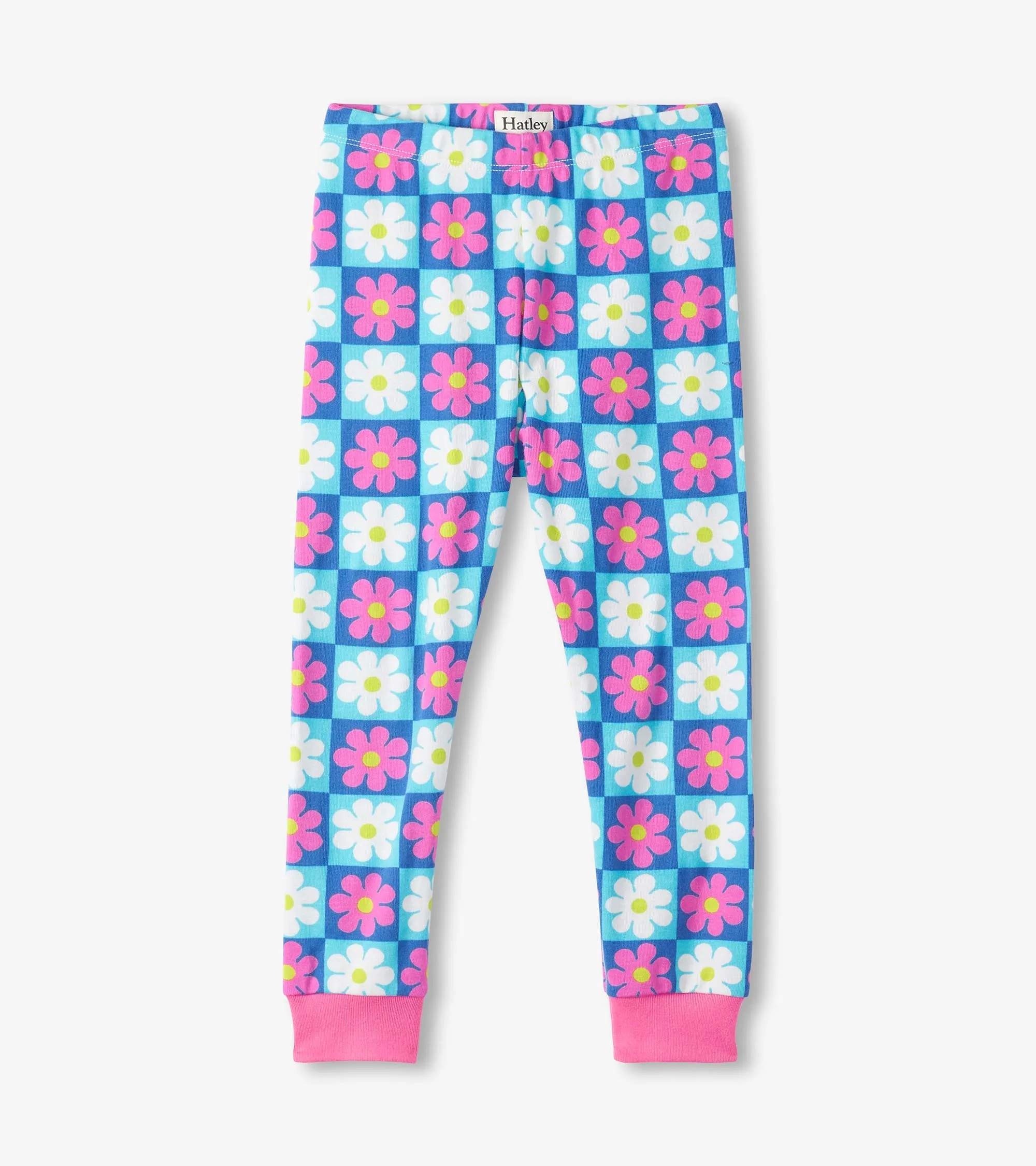 Girls Checkered Daisies Organic Cotton Pajama Set -Hatley
