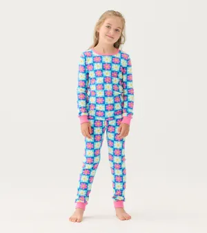 Girls Checkered Daisies Organic Cotton Pajama Set -Hatley