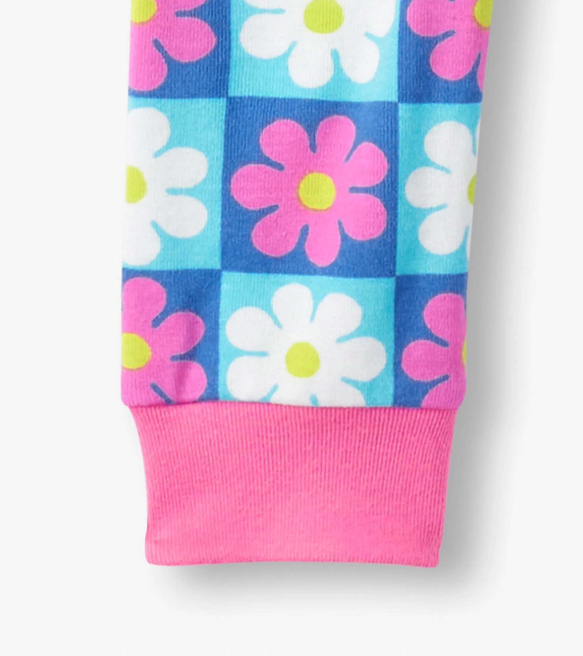 Girls Checkered Daisies Organic Cotton Pajama Set -Hatley