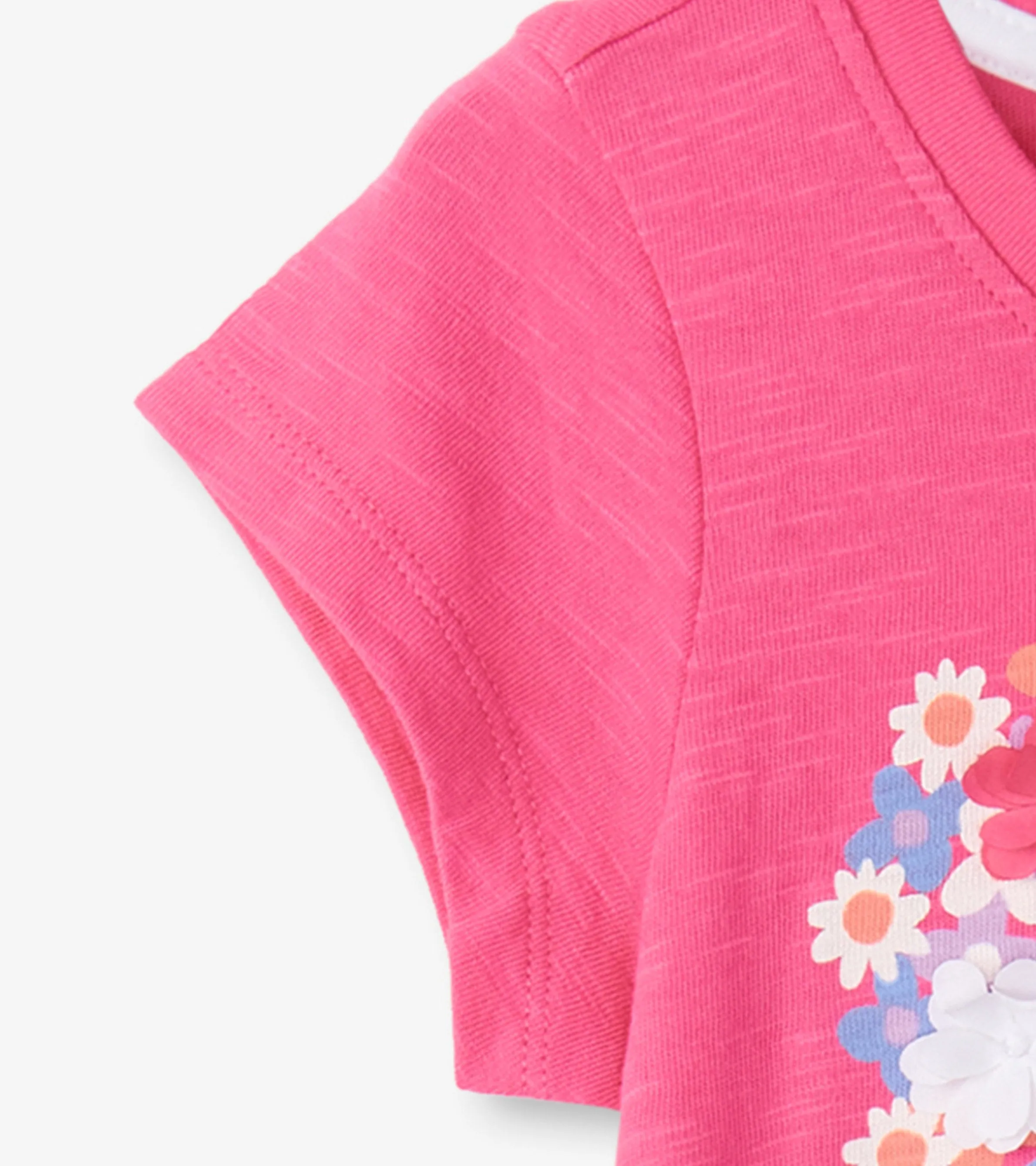 Girls Chiffon Heart Tie Front T-Shirt -Hatley