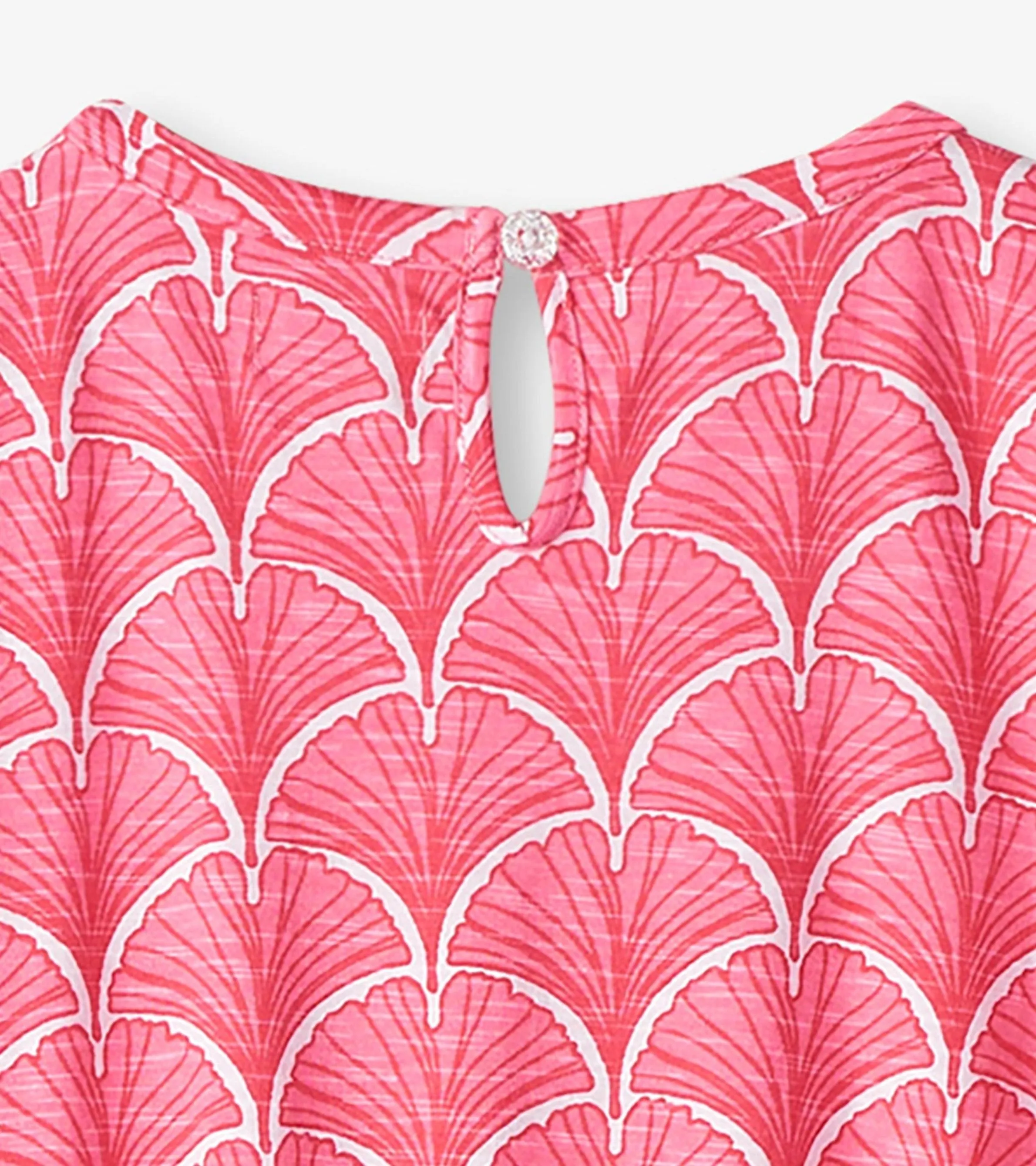 Girls Coral Fans T-Shirt Dress -Hatley