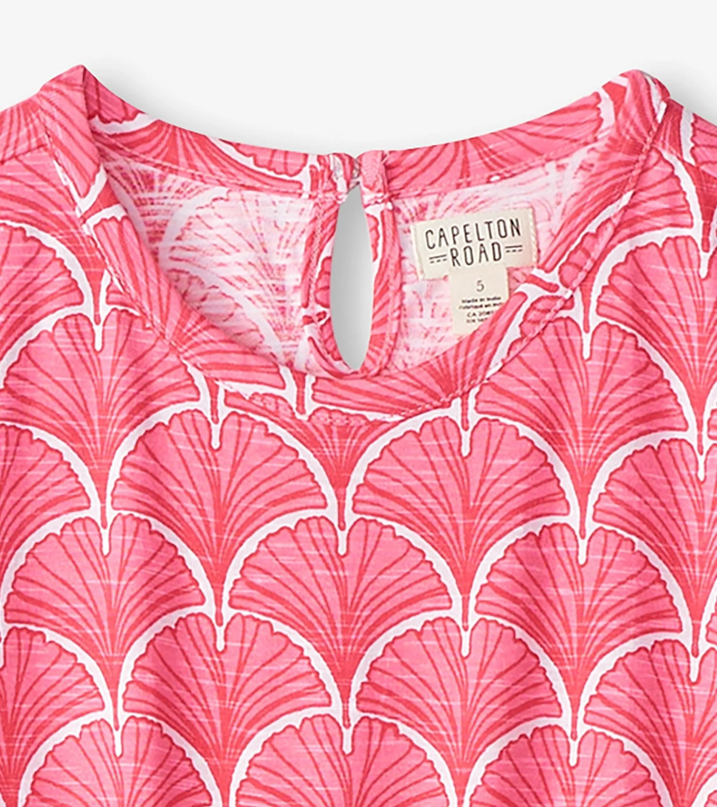 Girls Coral Fans T-Shirt Dress -Hatley