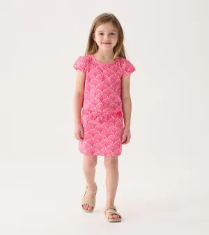 Girls Coral Fans T-Shirt Dress -Hatley