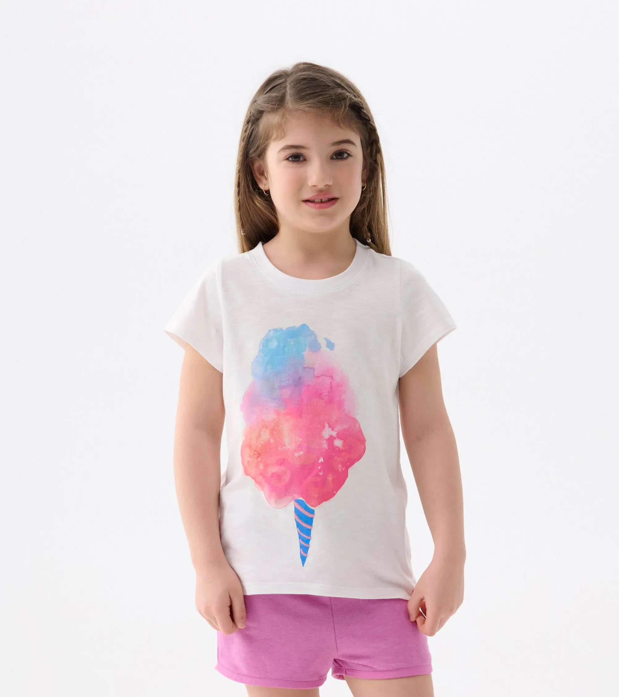 Girls Cotton Candy Graphic Tee -Hatley