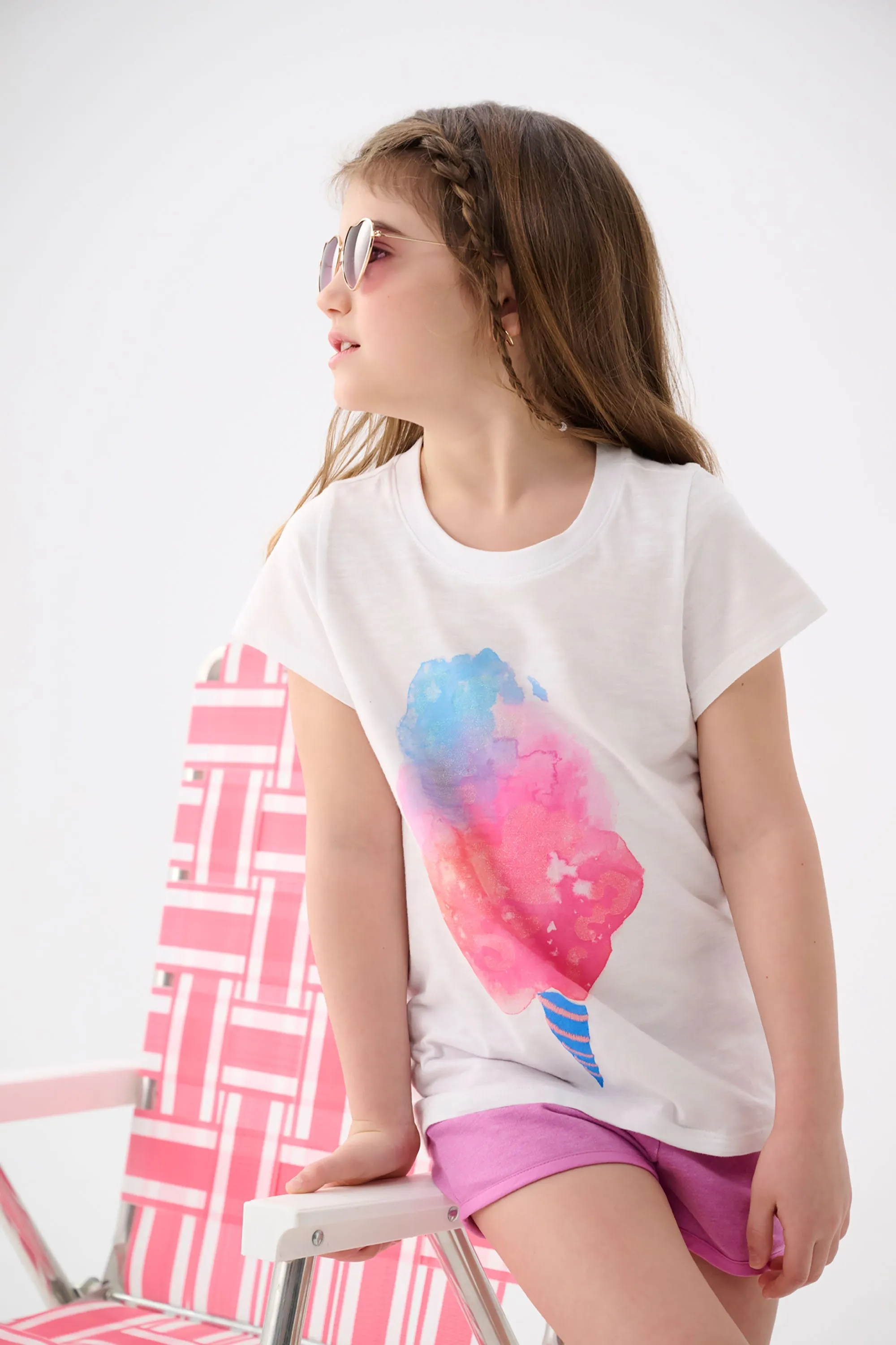 Girls Cotton Candy Graphic Tee -Hatley