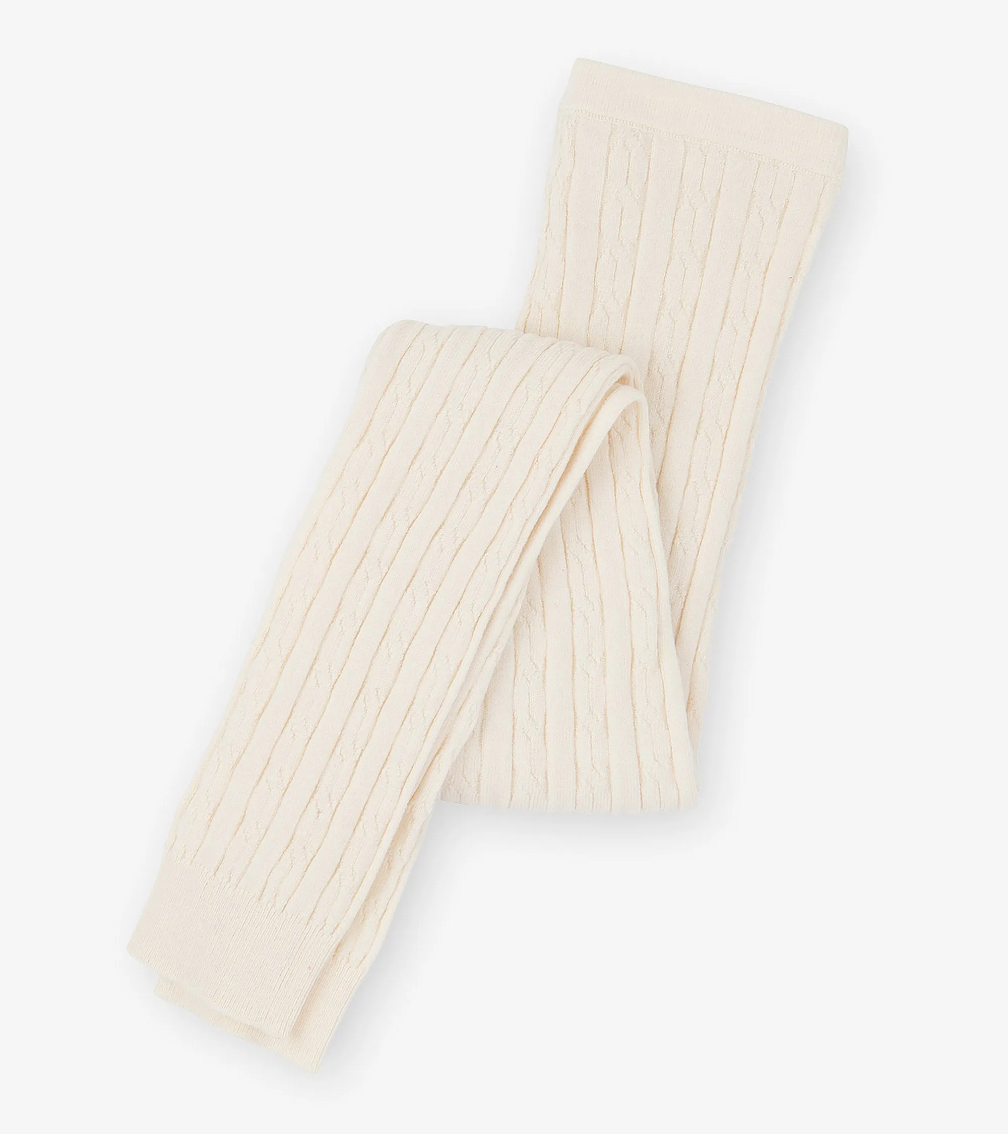 Girls Cream Cable Knit Tights -Hatley