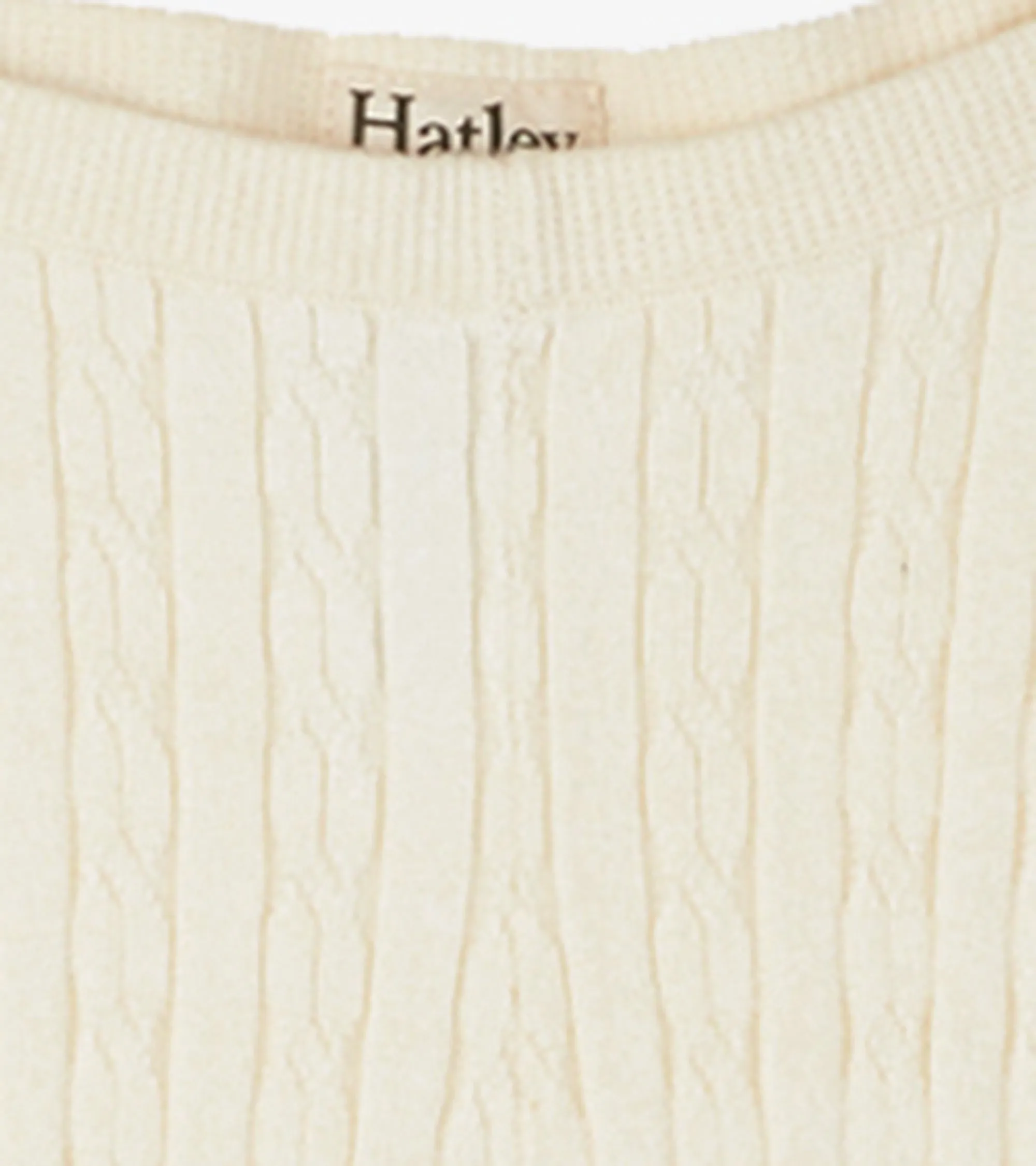 Girls Cream Cable Knit Tights -Hatley