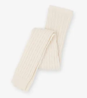 Girls Cream Cable Knit Tights -Hatley