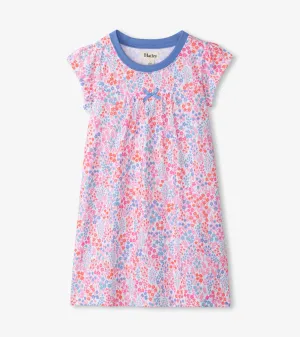 Girls Ditsy Floral Short Sleeve Nightgown -Hatley