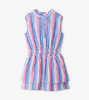 Girls Evening Sky Smocked Waist Dress -Hatley