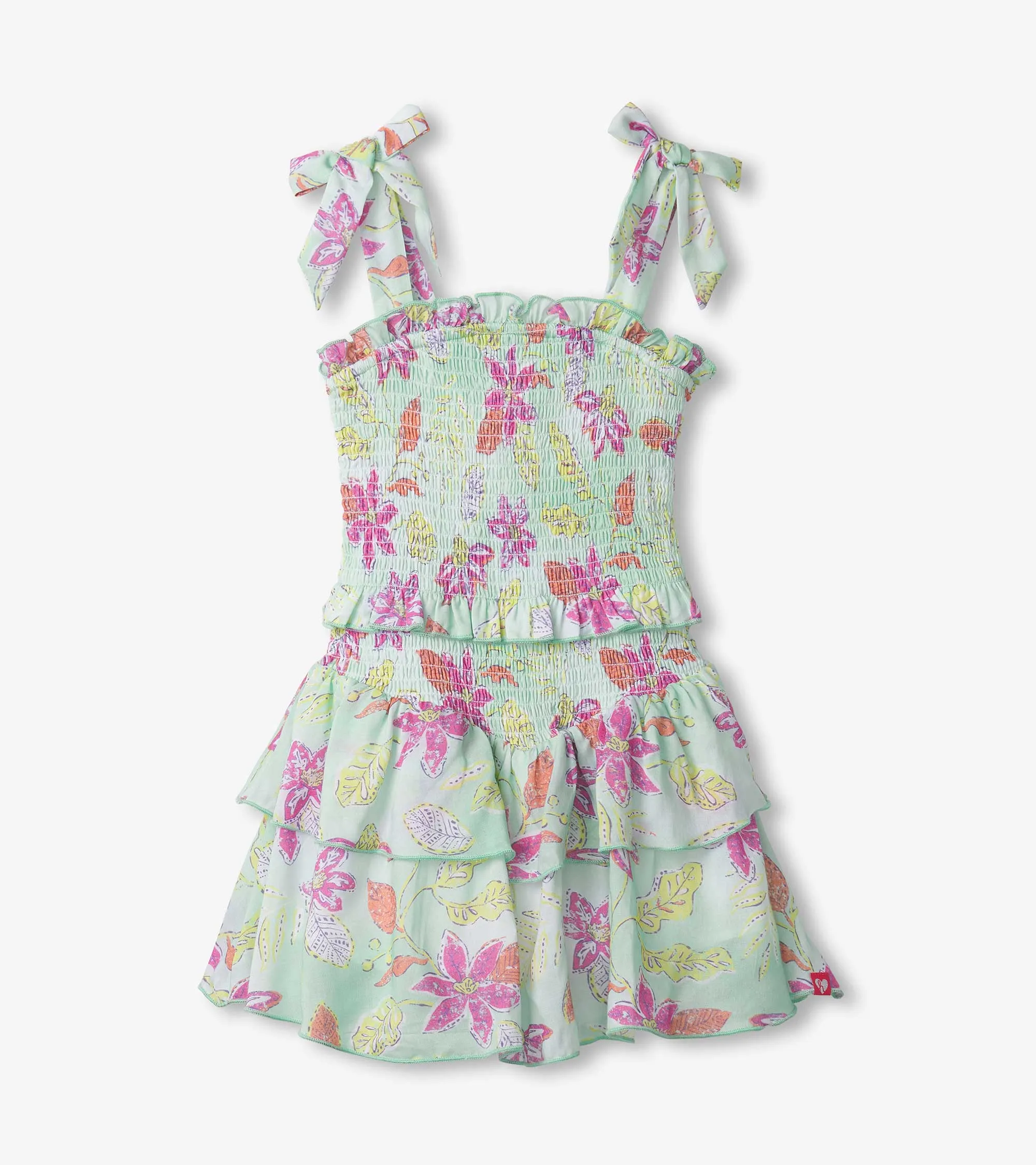Girls Floral Smocked Angel Dress -Hatley