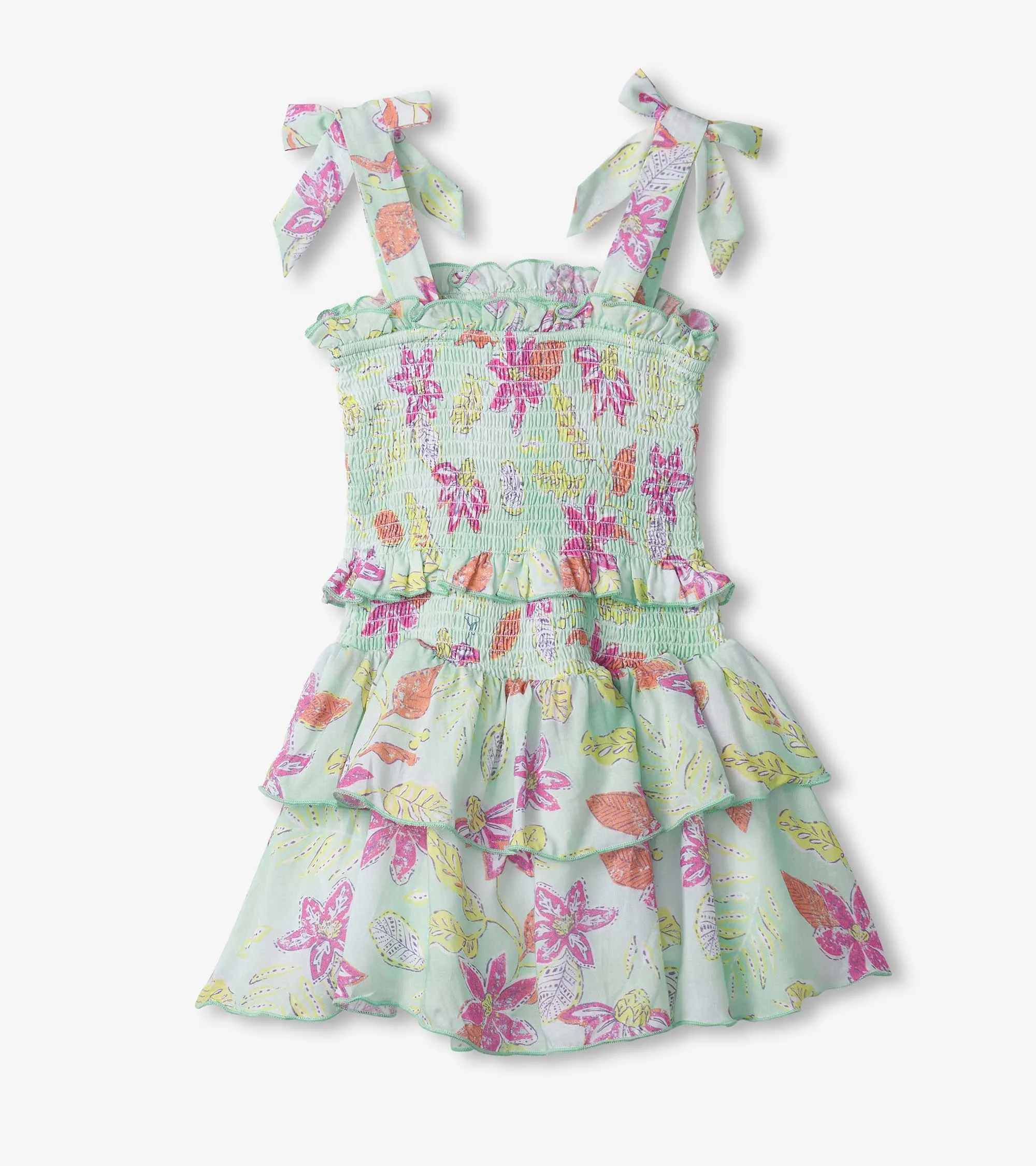 Girls Floral Smocked Angel Dress -Hatley
