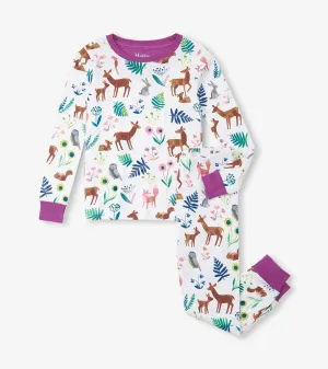 Girls Forest Creatures Organic Cotton Pajama Set -Hatley