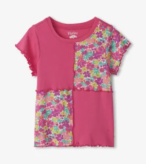 Girls Fresh Flowers Patchwork Tee -Hatley