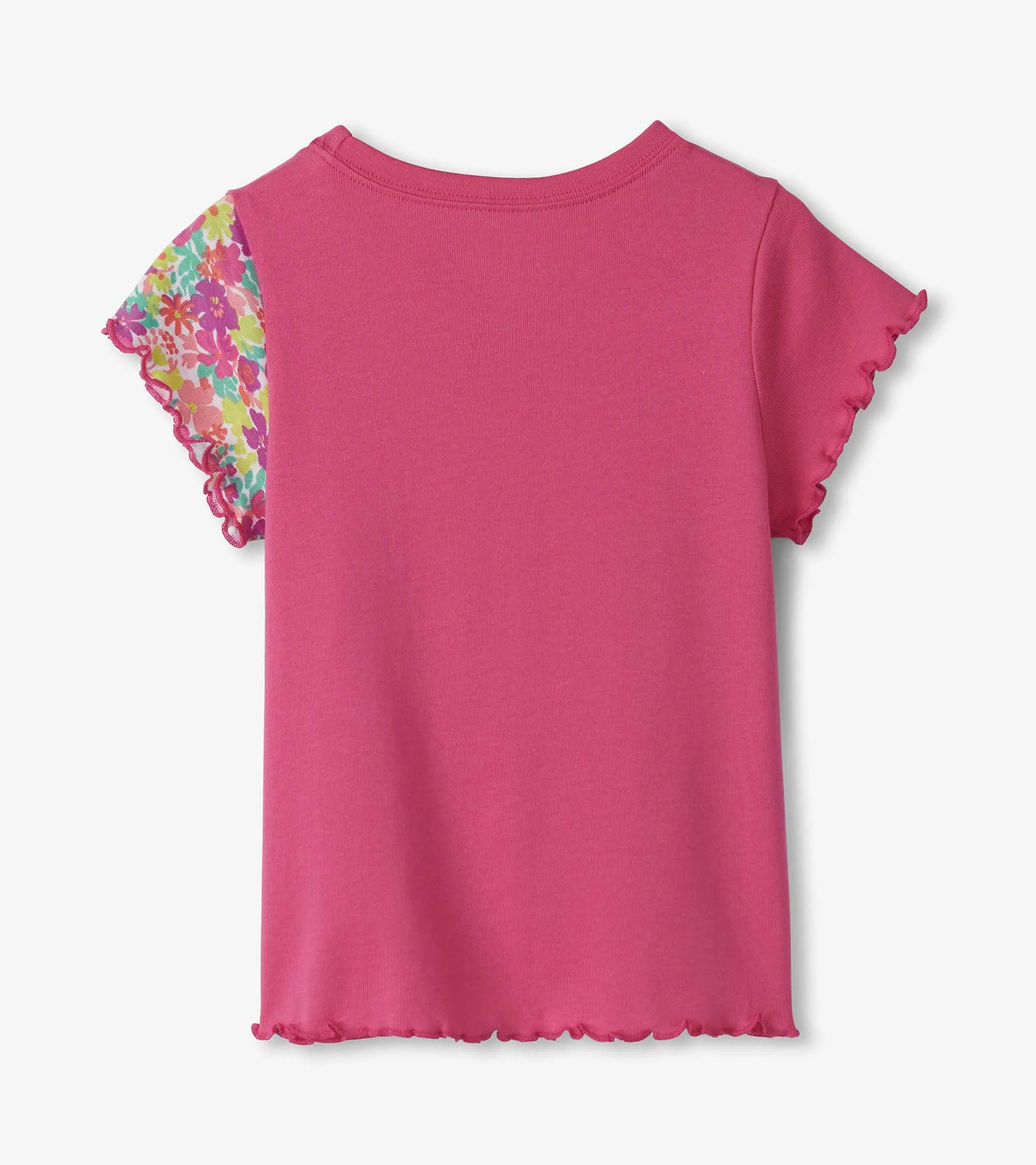 Girls Fresh Flowers Patchwork Tee -Hatley