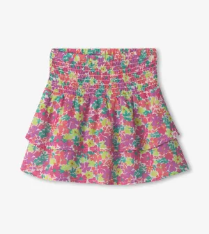 Girls Fresh Flowers Smocked Skirt -Hatley