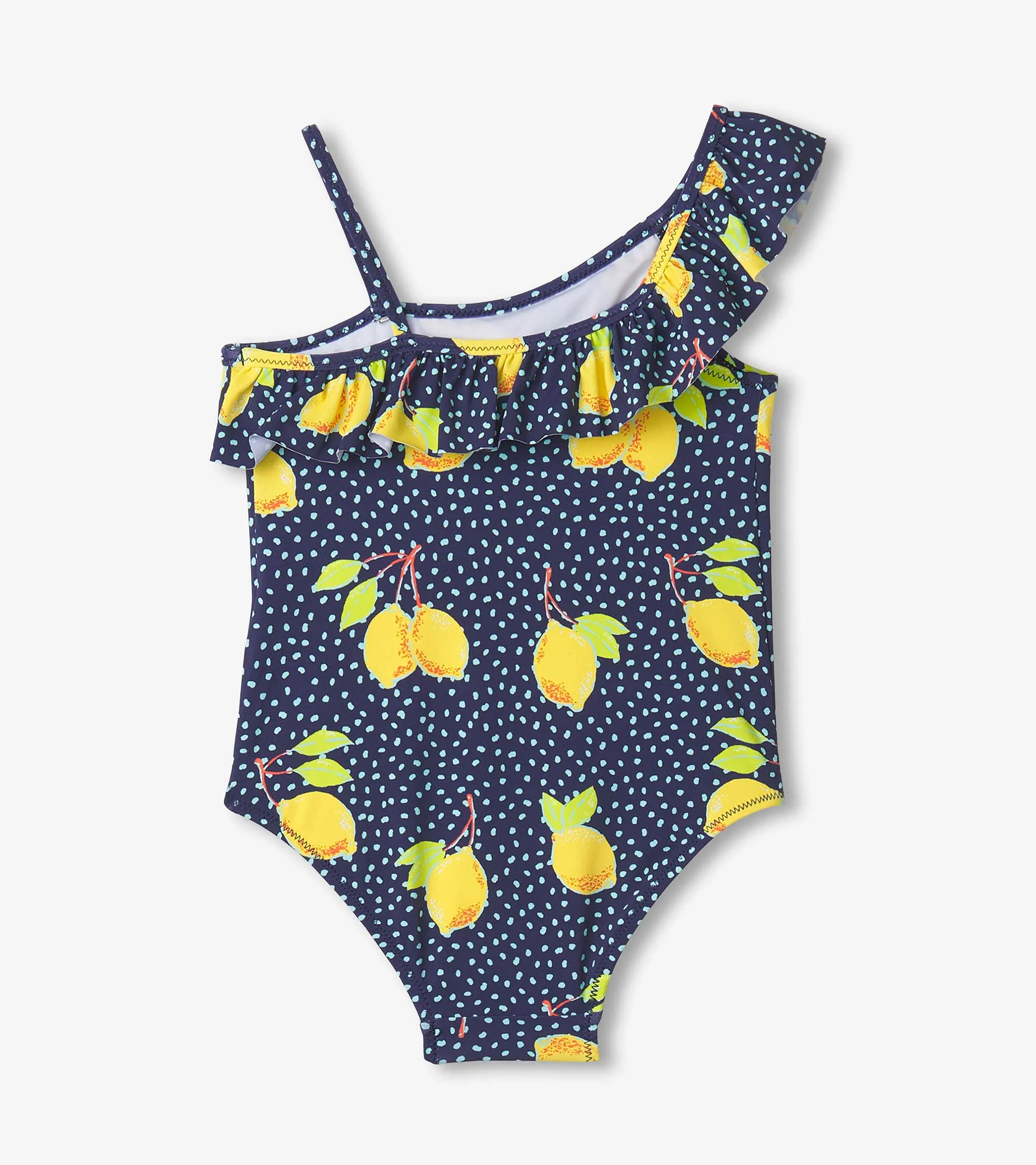 Girls Fresh Lemons Ruffle Trim Swimsuit -Hatley