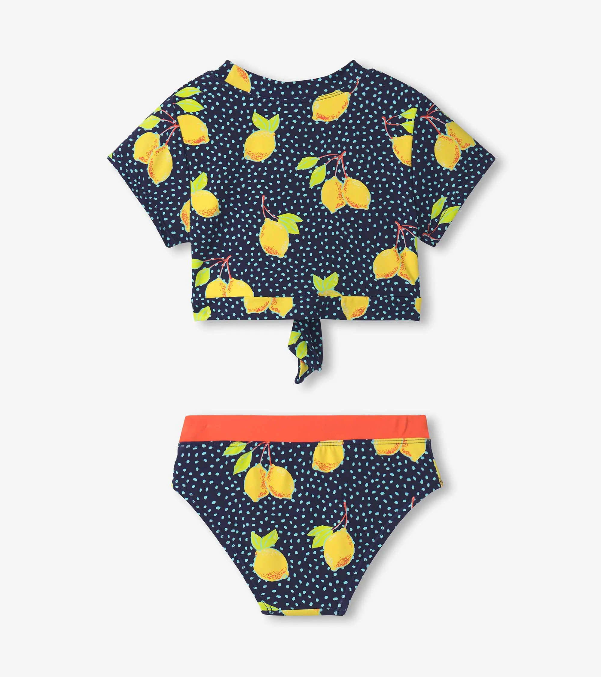Girls Fresh Lemons Short Sleeve Tankini Set -Hatley