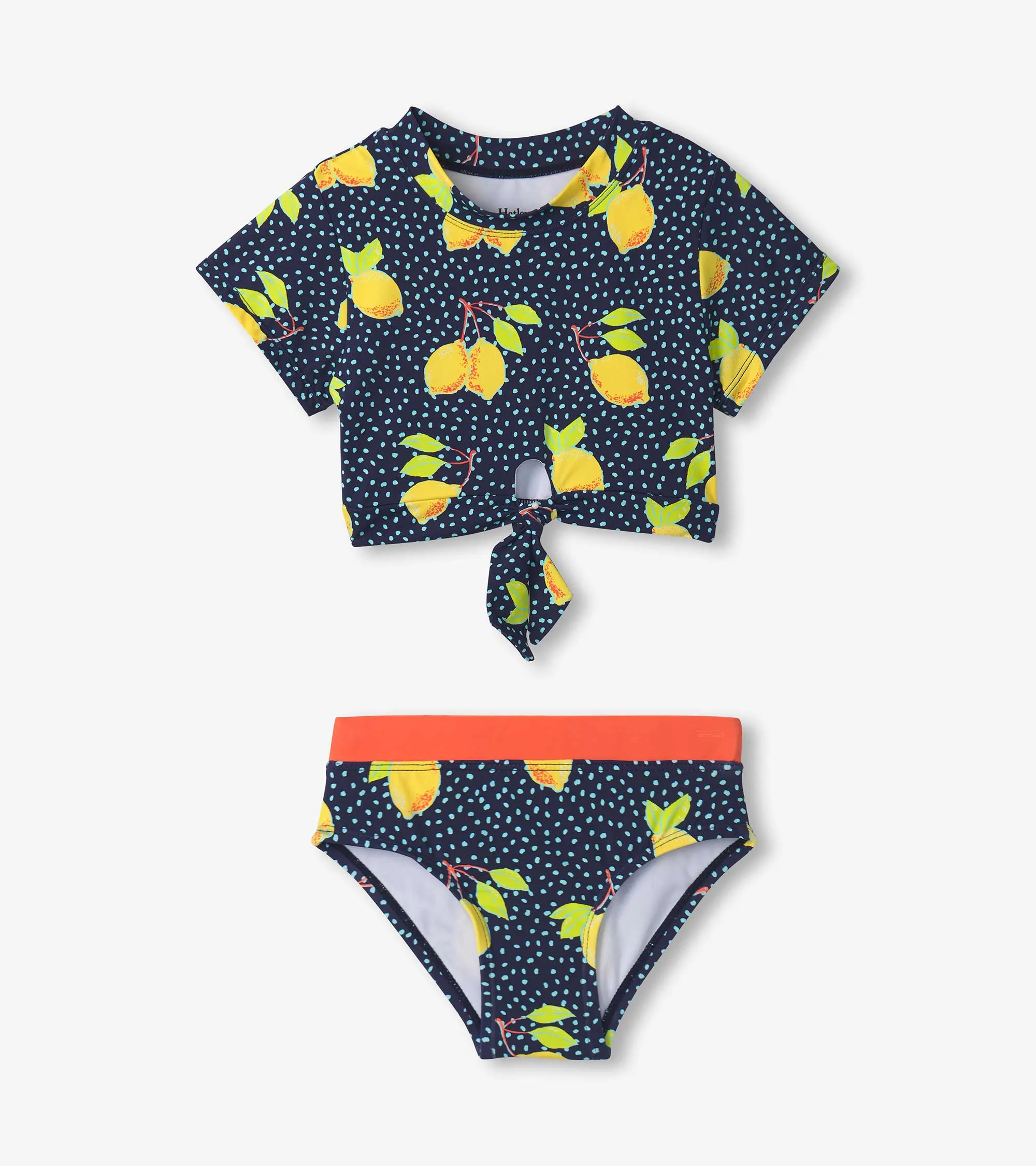 Girls Fresh Lemons Short Sleeve Tankini Set -Hatley
