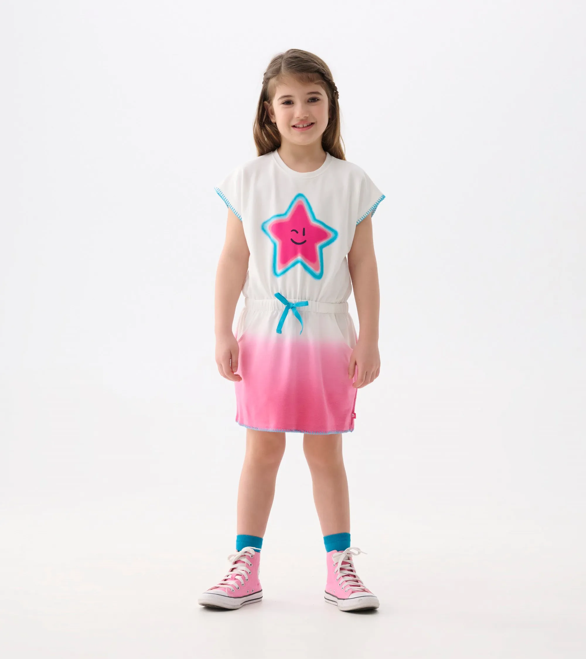 Girls Fuchsia Ombre Pull-On Dress -Hatley