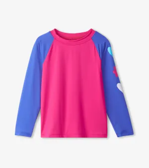 Girls Fuschia Purple Long Sleeve Rashguard -Hatley