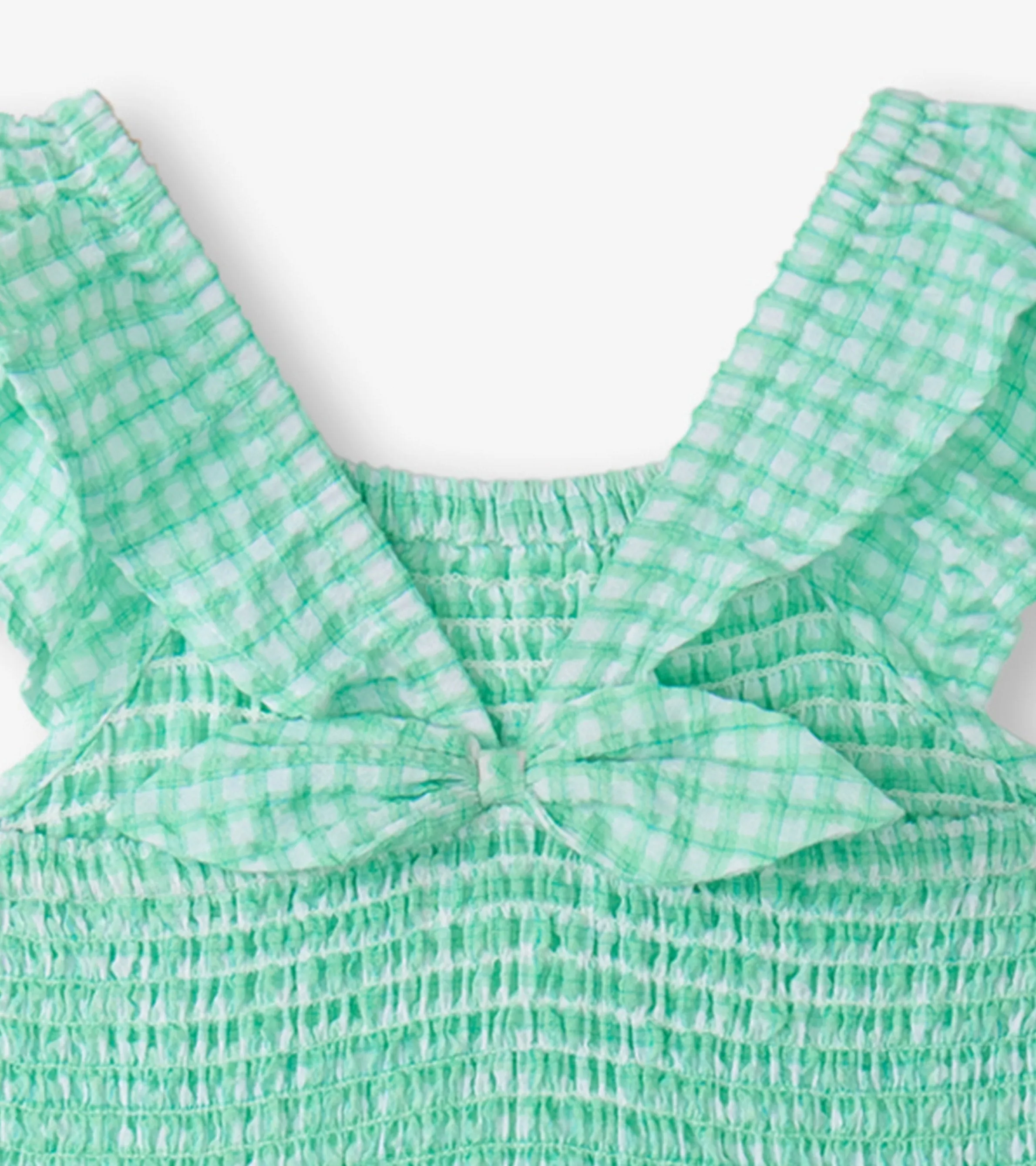 Girls Gingham Seersucker Smocked Dress -Hatley