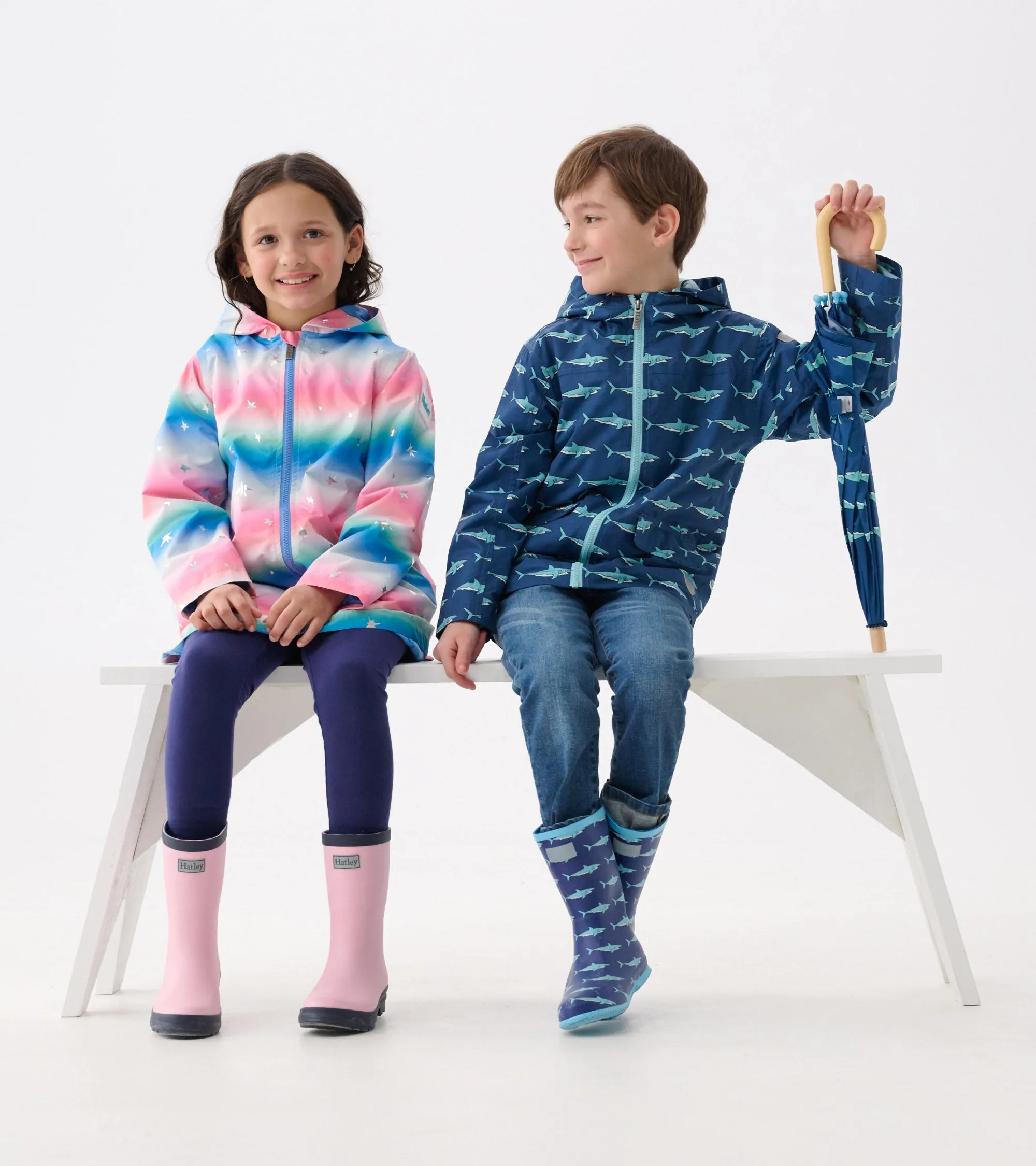 Girls Glitter Star A-Line Swing Jacket -Hatley
