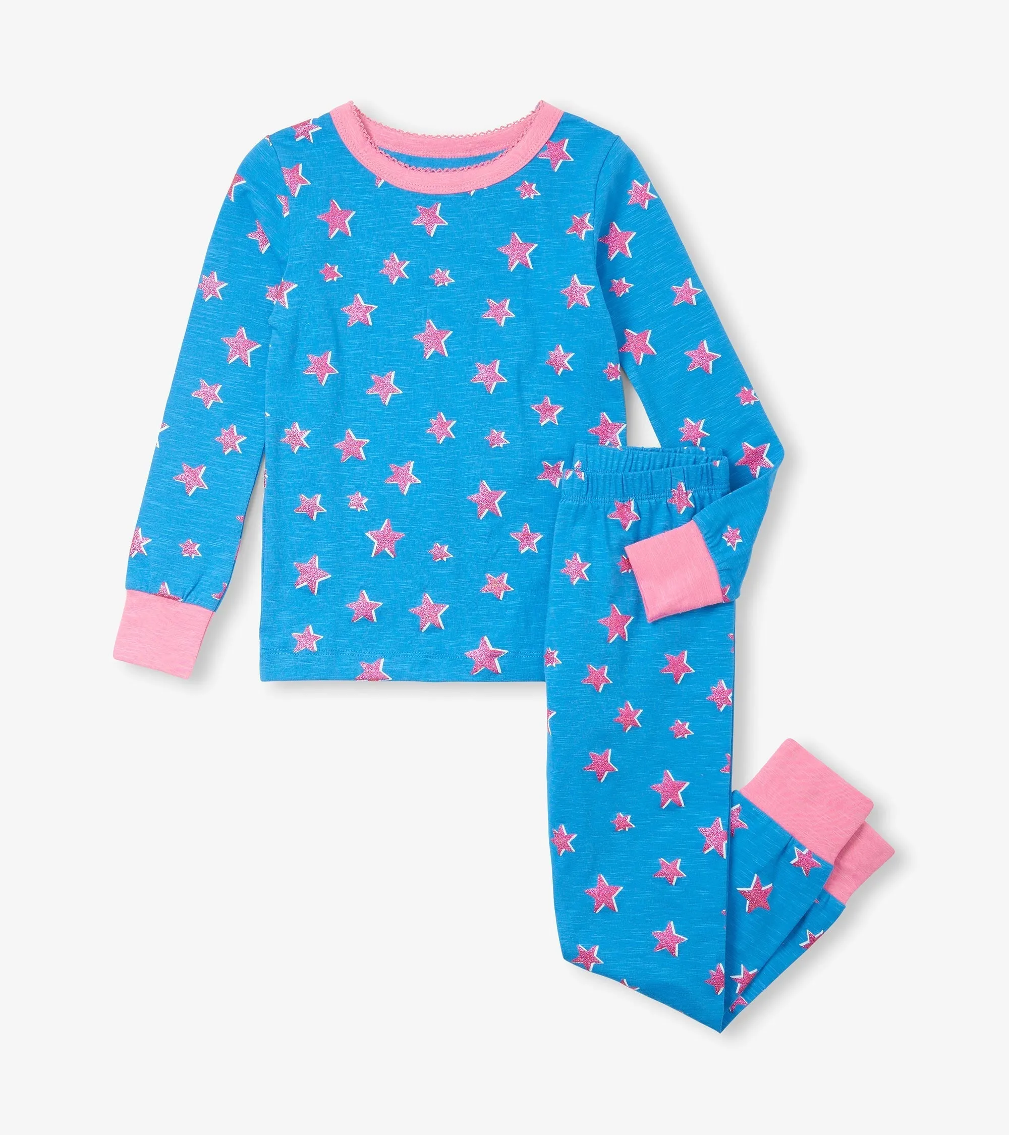 Girls Glitter Stars Pajama Set -Hatley