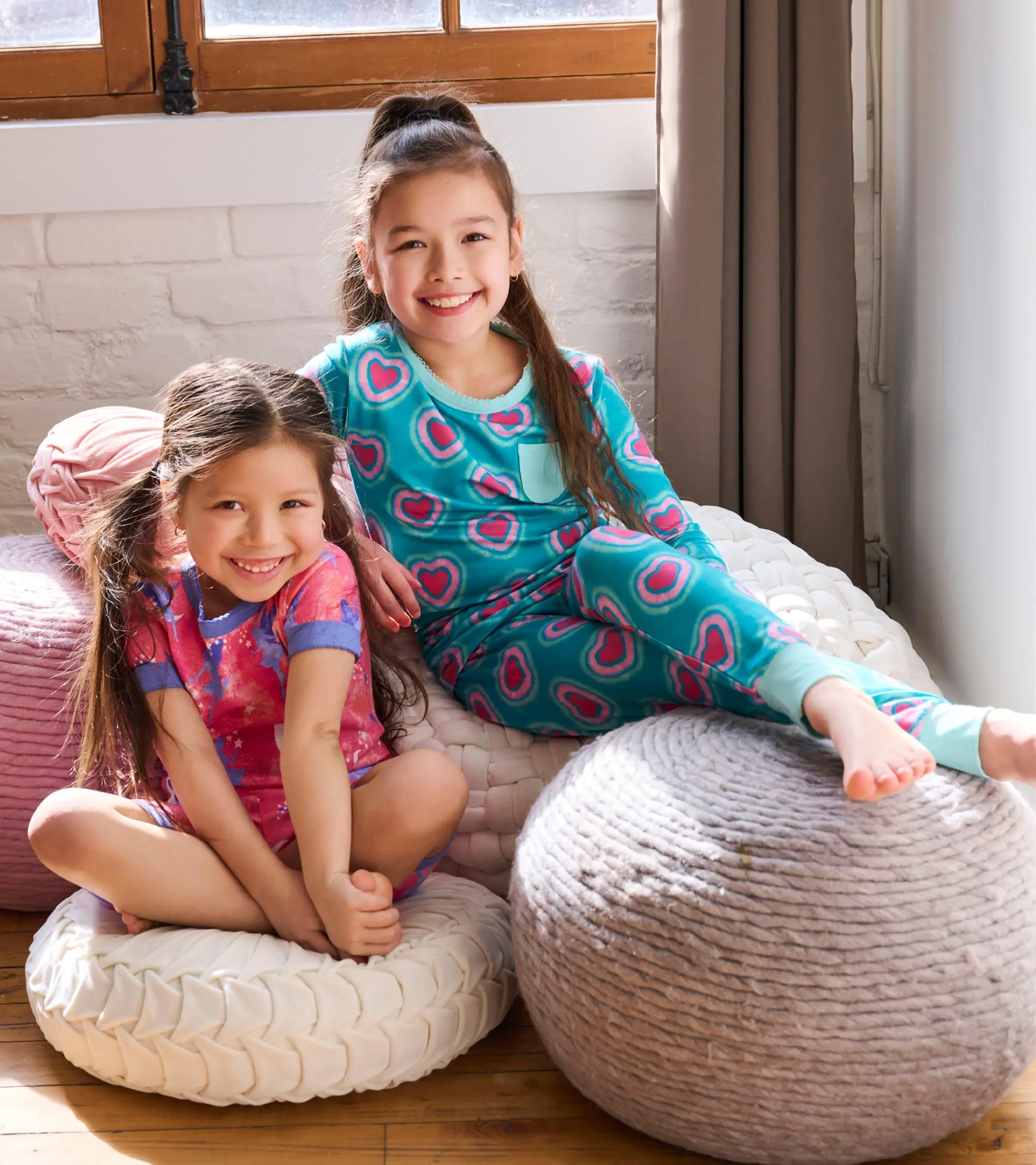Girls Glowing Hearts Bamboo Pajama Set -Hatley
