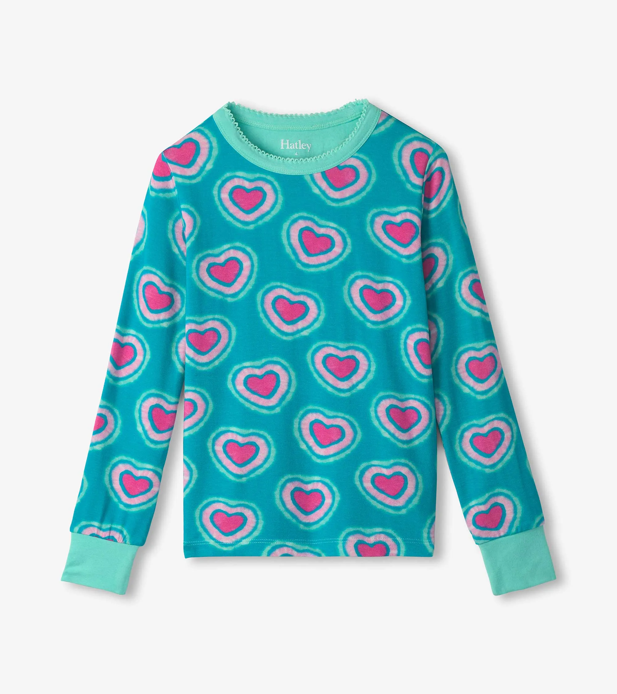 Girls Glowing Hearts Bamboo Pajama Set -Hatley
