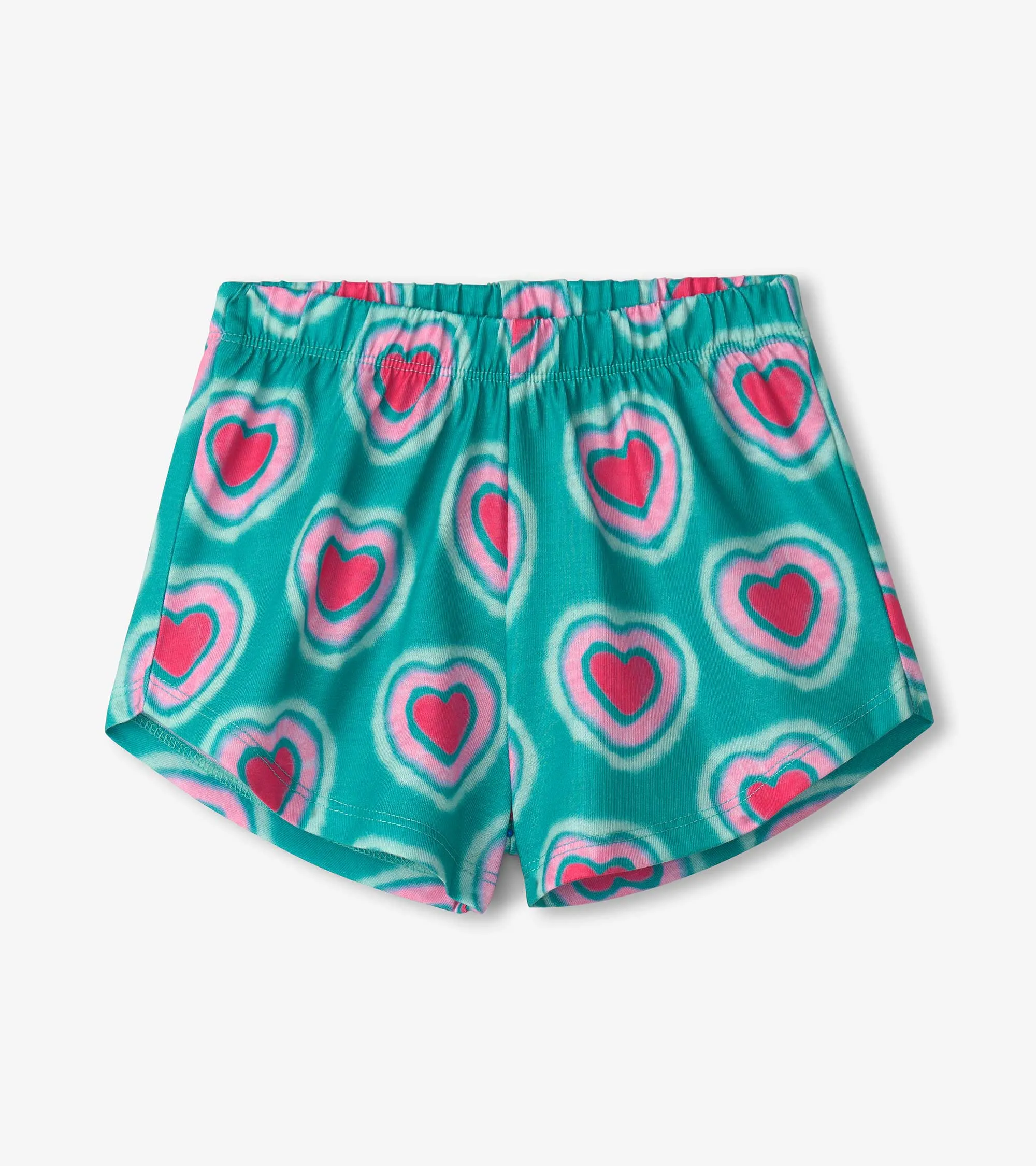 Girls Glowing Hearts Tee and Shorts Pajama Set -Hatley