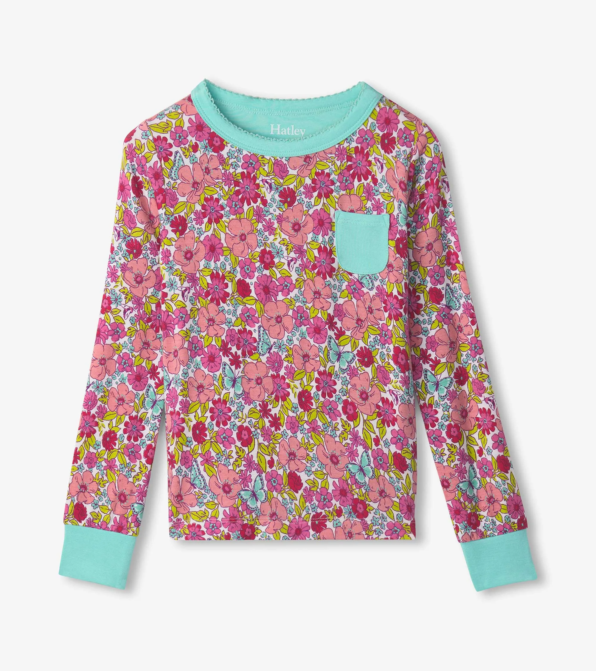 Girls Groovy Flowers Bamboo Pajama Set -Hatley