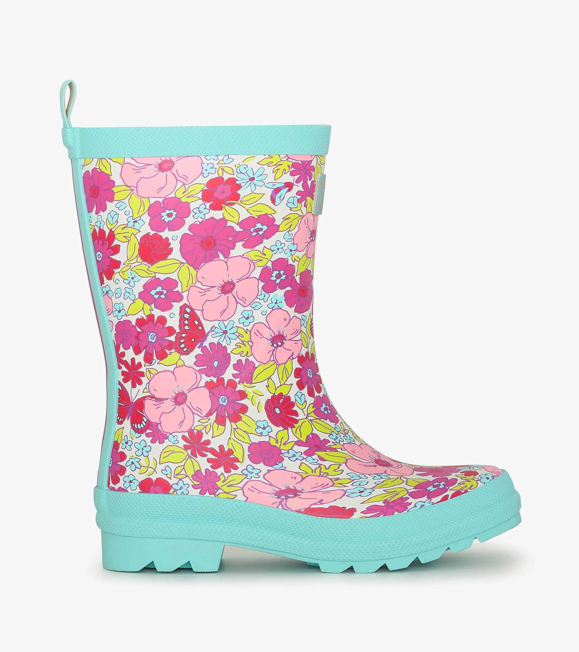 Girls Groovy Flowers Matte Rain Boots -Hatley