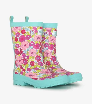 Girls Groovy Flowers Matte Rain Boots -Hatley