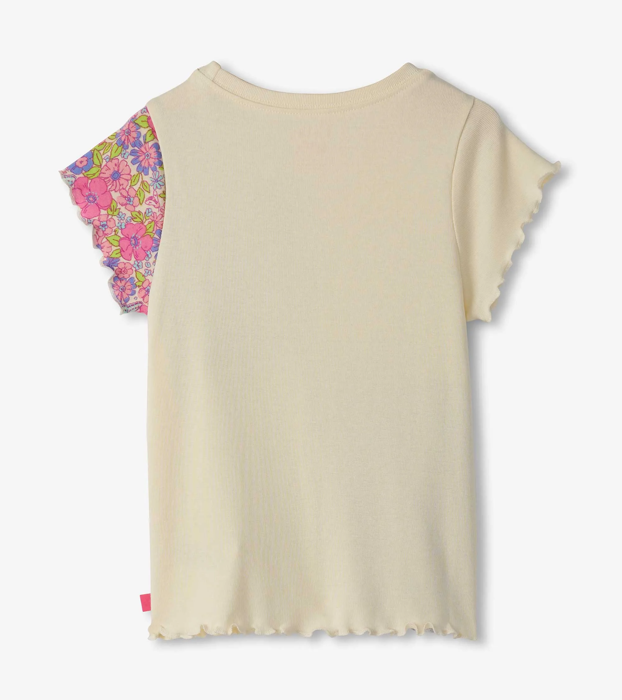 Girls Groovy Flowers Patchwork Tee -Hatley