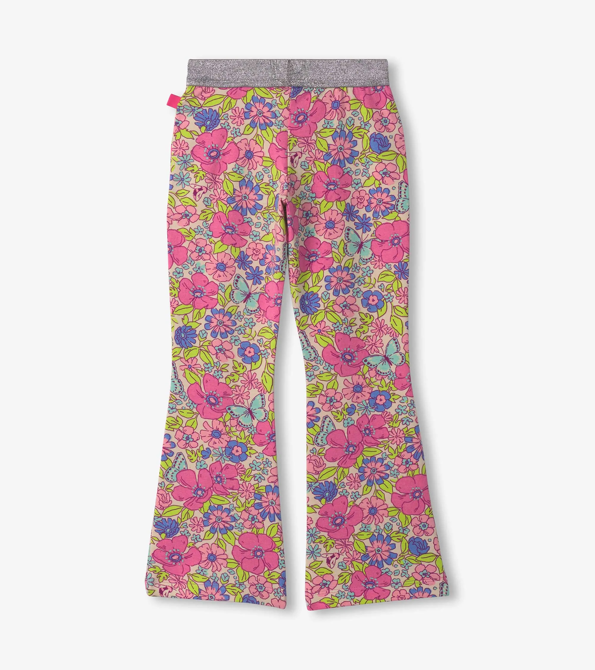 Girls Groovy Flowers Stretch Bell Bottoms -Hatley